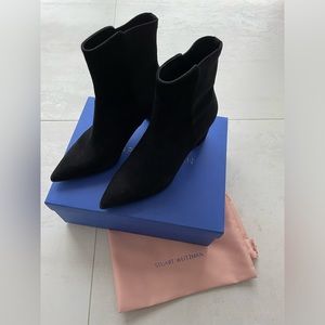 Stuart Weitzman suede healed booties